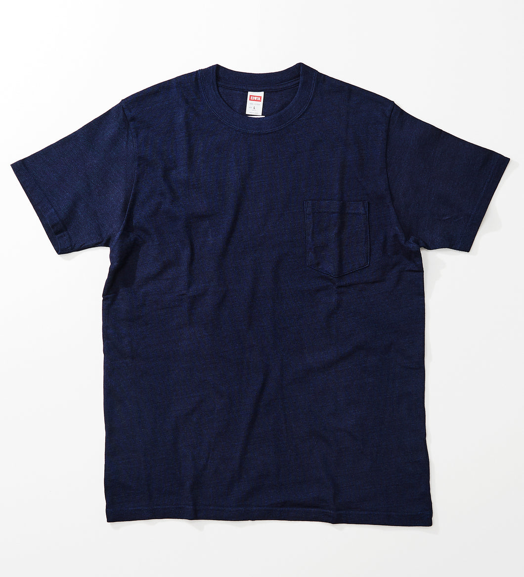 POCKET TEE Indigo RINSED