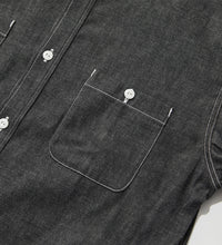 画像をギャラリービューアに読み込む, WORK SHIRTS Black Chambray
