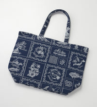 画像をギャラリービューアに読み込む, EDWIN×reyn spooner Reversible tote bag navy
