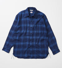 画像をギャラリービューアに読み込む, INDIGO GARMENTS CHECK FLANNEL SHIRTS
