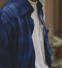 画像をギャラリービューアに読み込む, INDIGO GARMENTS CHECK FLANNEL SHIRTS
