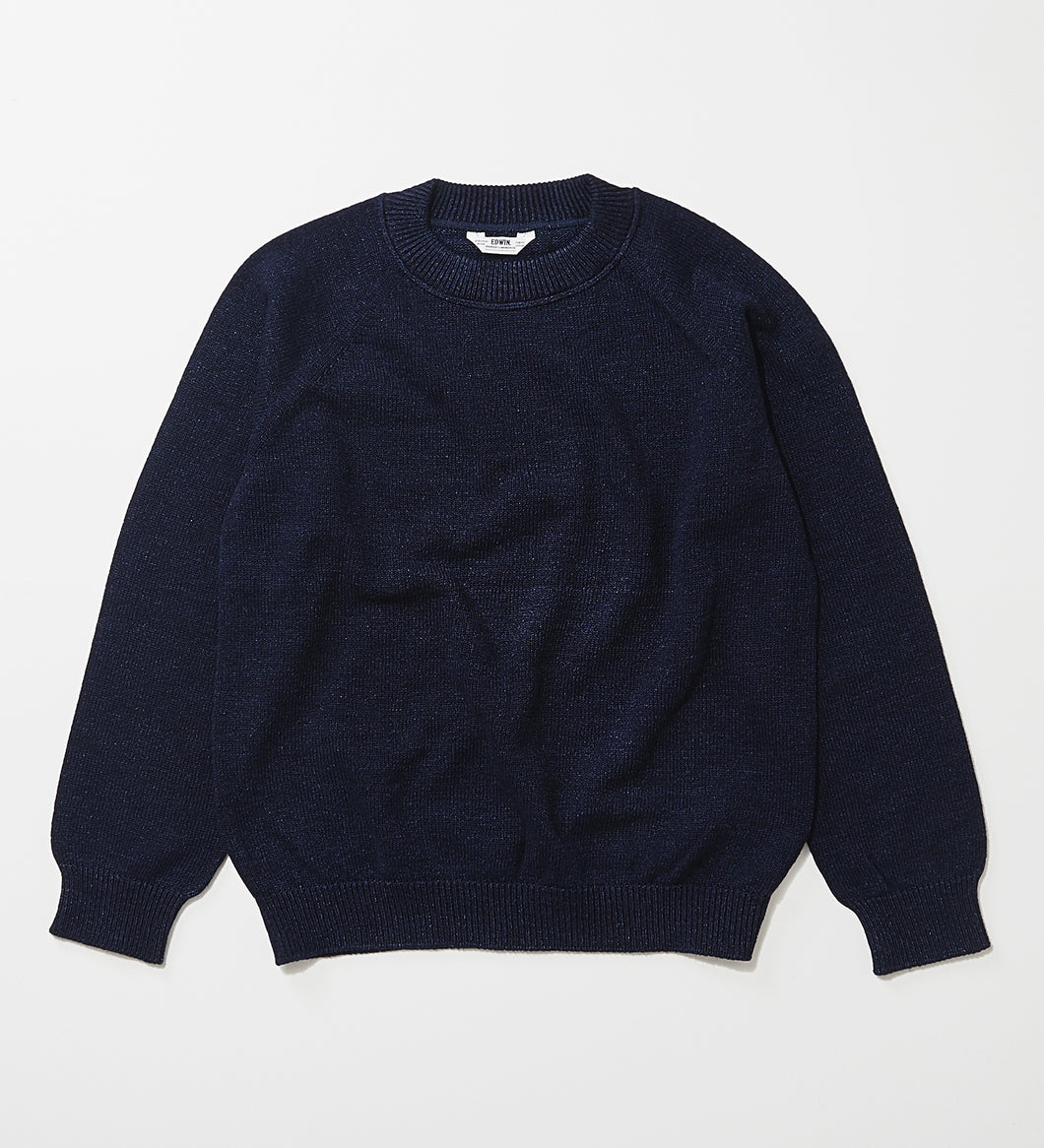 INDIGO GARMENTS CREWNECK KNIT