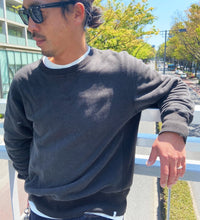 画像をギャラリービューアに読み込む, CREW NECK SWEAT SHIRTS Black Used
